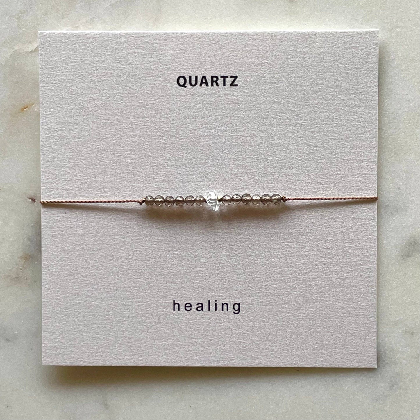 Smoky Quartz and Herkimer Diamond Bracelet- Healing