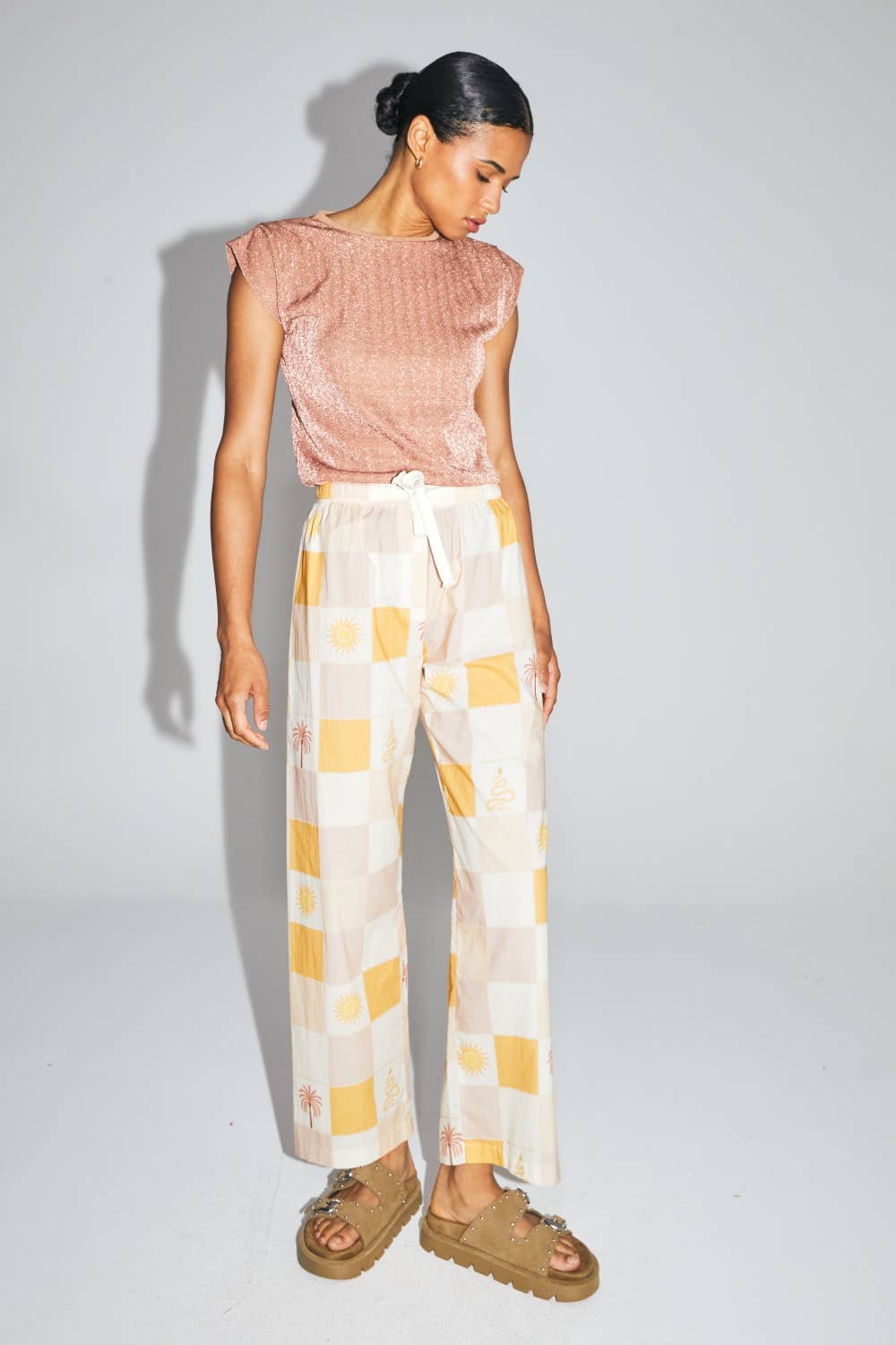 The Donna T-shirt in bronze lurex