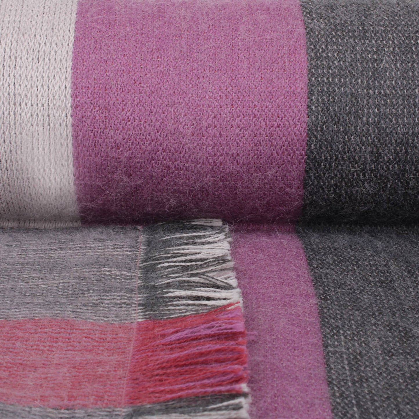 Alpaca Reversible Throw - Sangria