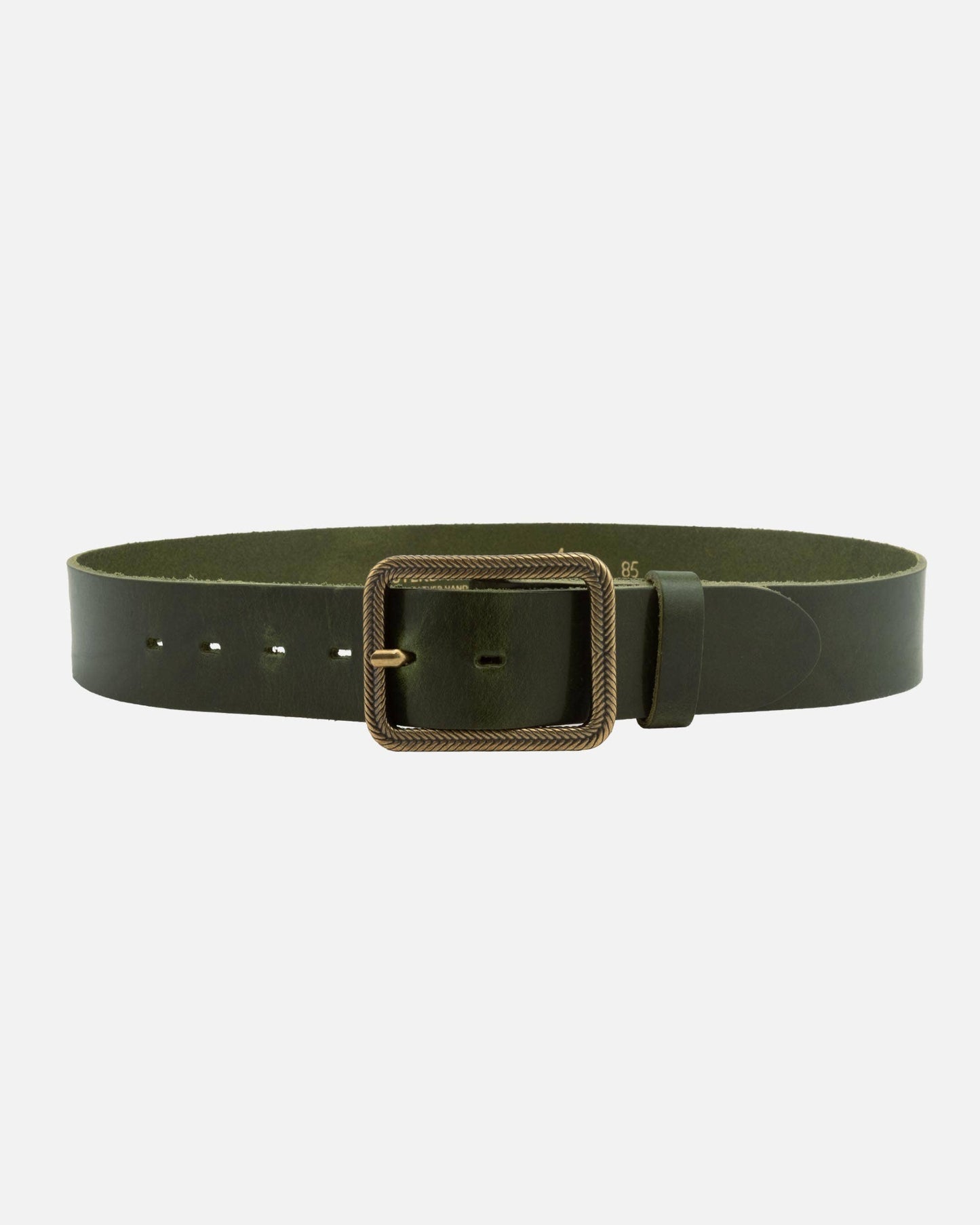 Hedy | Vintage Gold Buckle Leather Belt