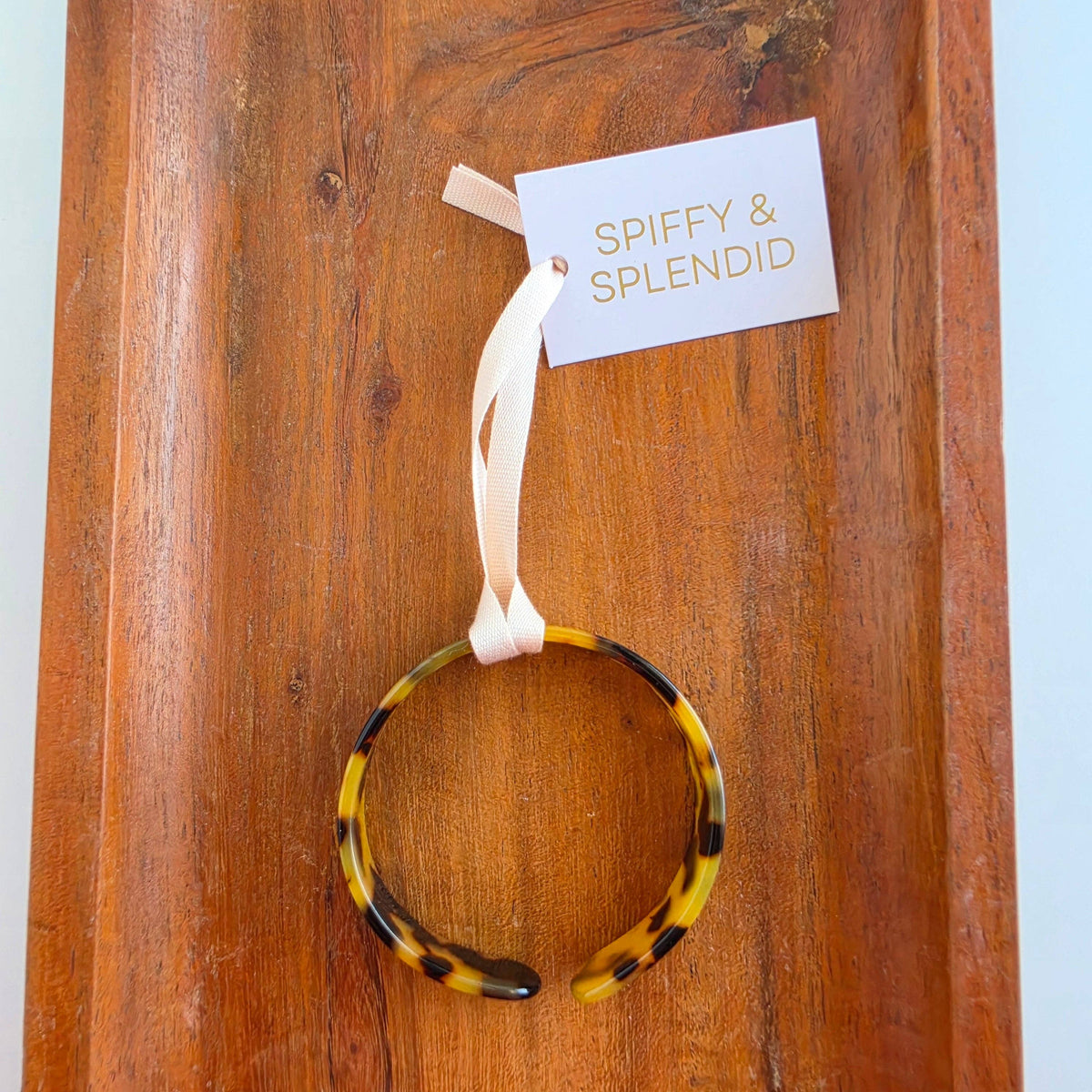 Brynn Bracelet - Tortoise - Small // Acrylic Cuff Bangle