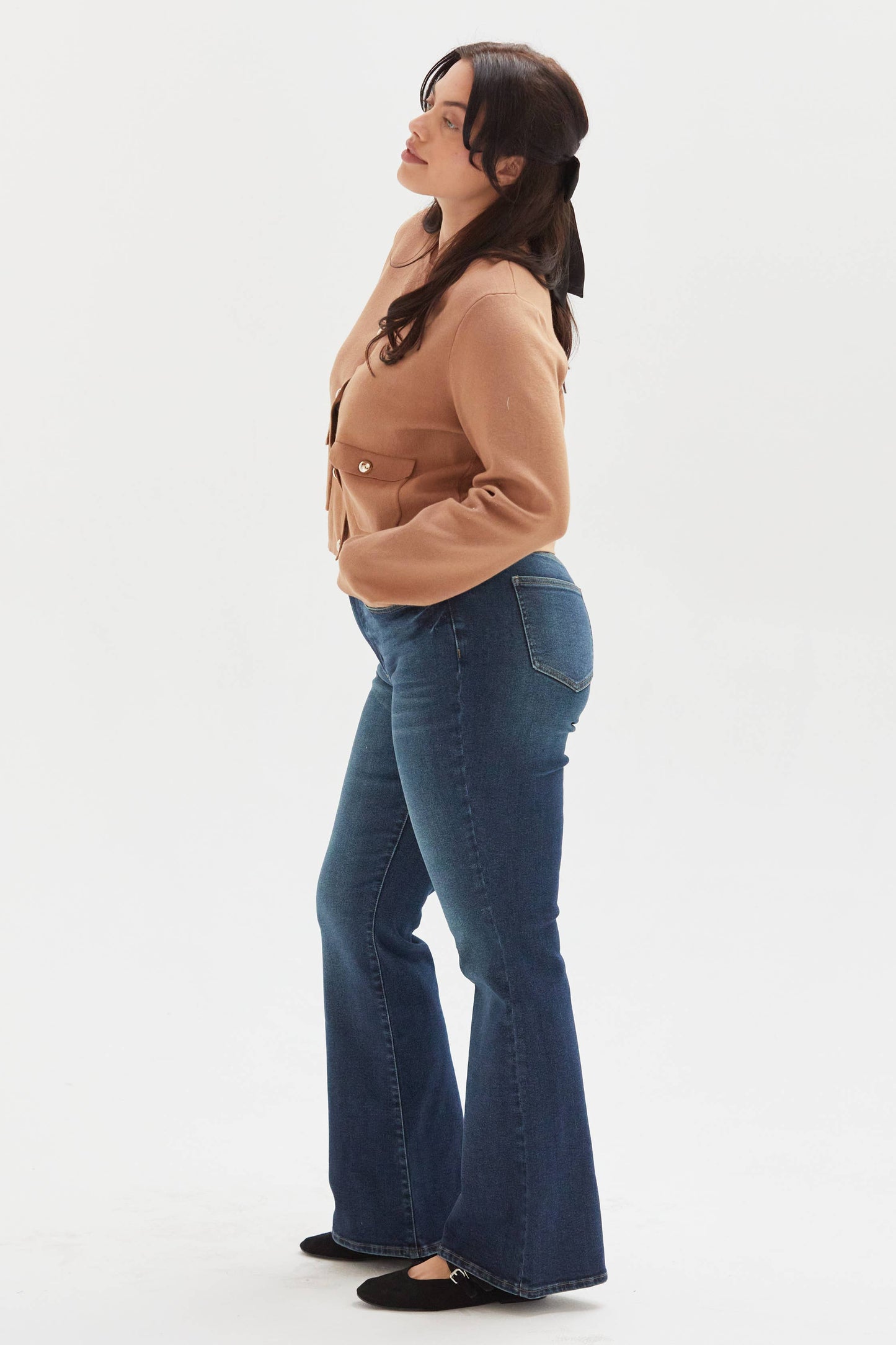 Windsor Flare High Rise Jean | Dark Aged Vintage Sculpt+