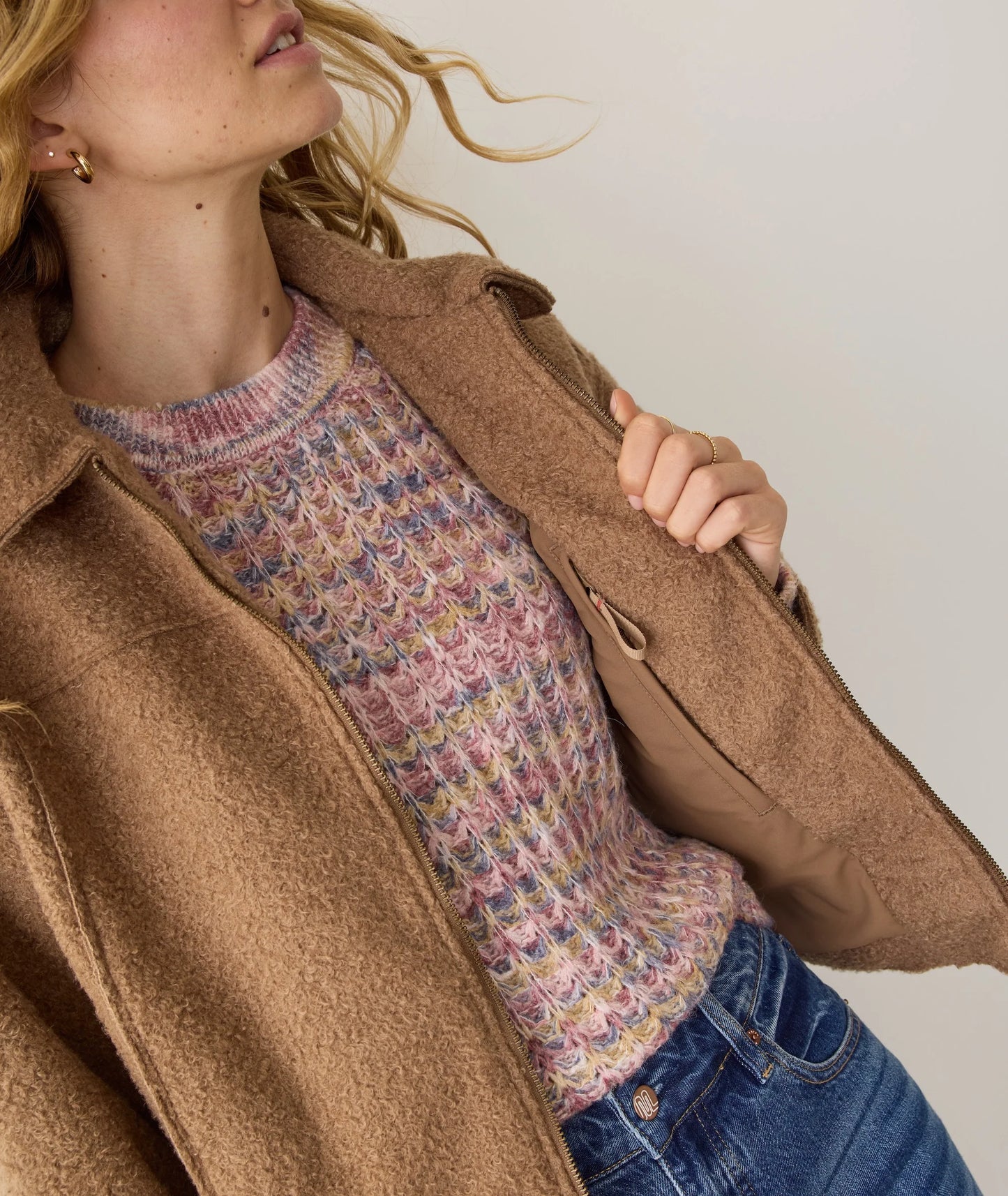 Sloane Boucle Crop Jacket | Teddy