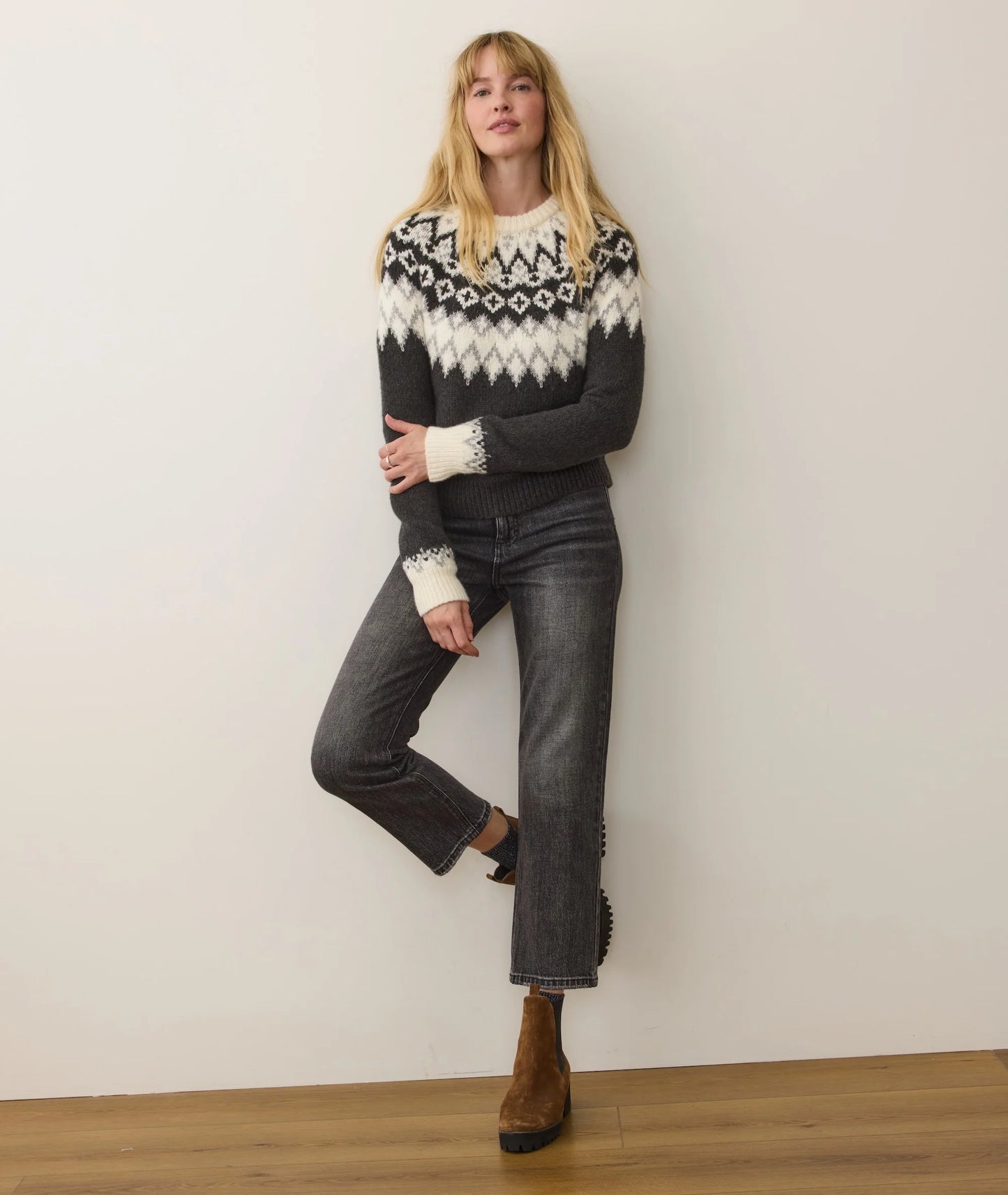 Fiorella Crewneck Sweater | Charcoal