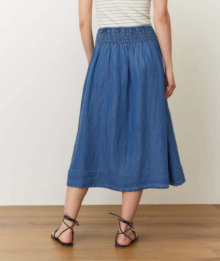 Bea Chambray Midi Skirt
