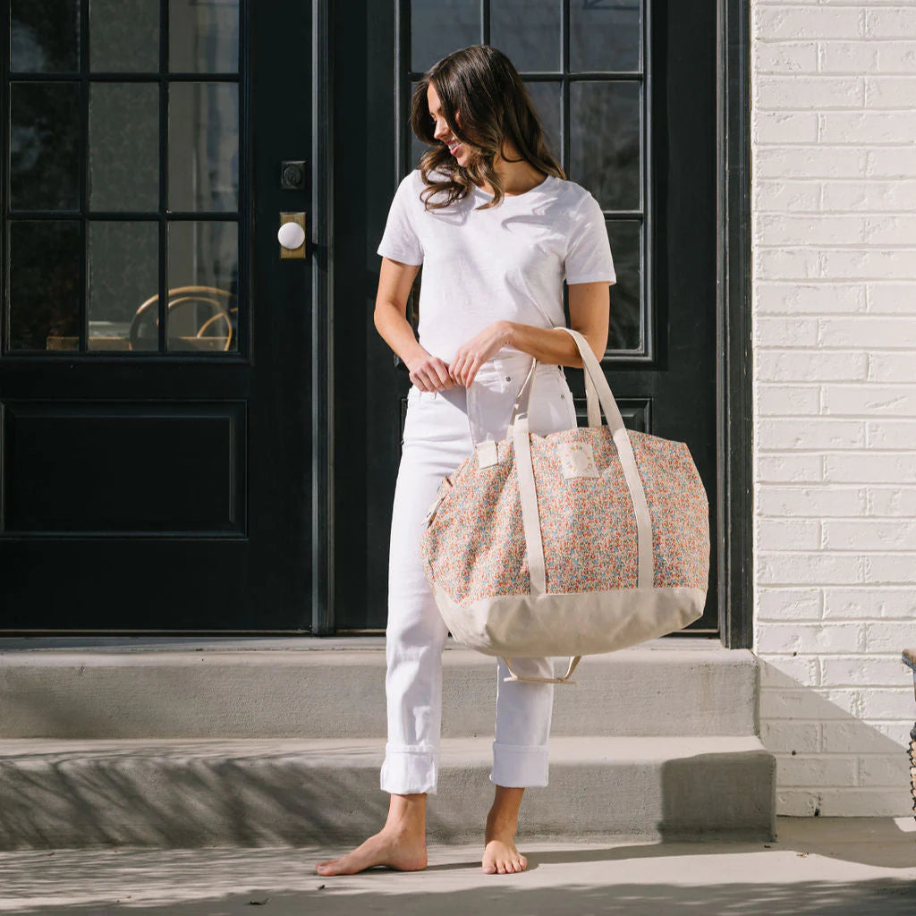 Floral Canvas Weekender