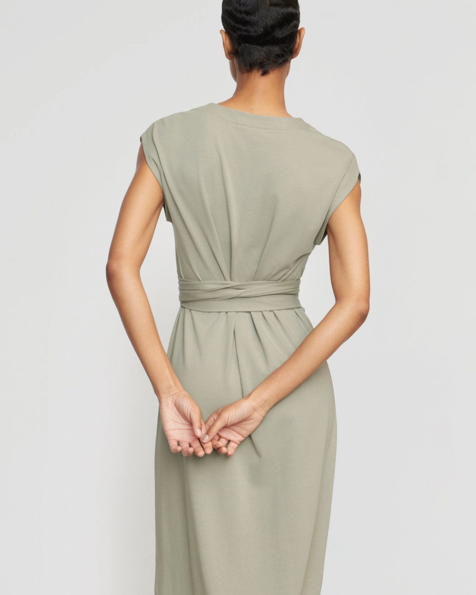 Organic Cotton Tie-Front Midi Dress | Thyme