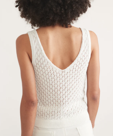 Finley Sweater Tank | White