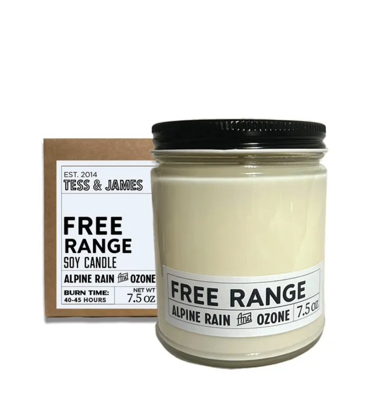 Tess and James Candle | Free Range (Alpine Rain + Ozone)