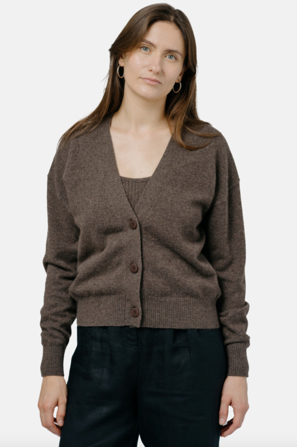 Cashmere Ulaanbaatar Cardigan | Brown IN STORAGE