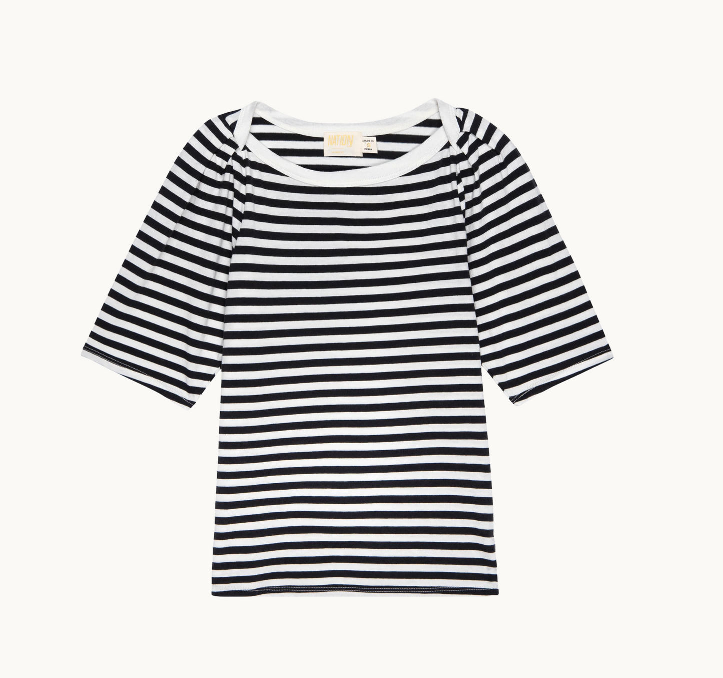 Deana Stripe Envelope T-Shirt | Black Stripe