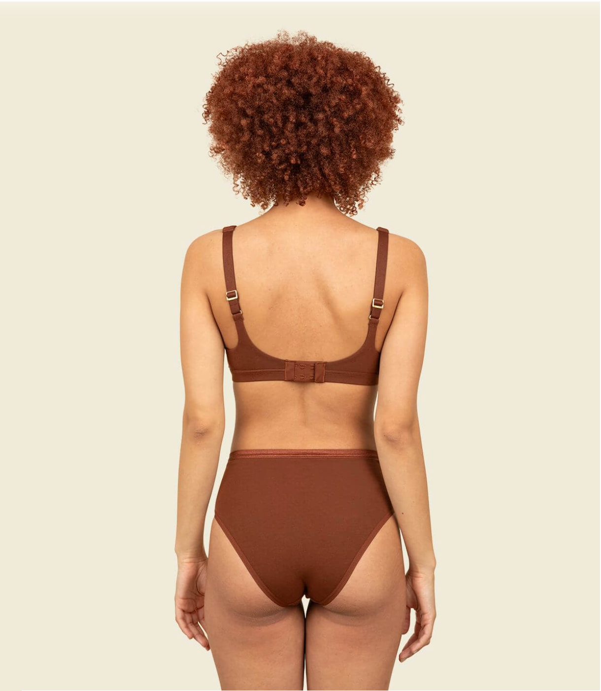 Organic Cotton High-Rise Brief | Cacao