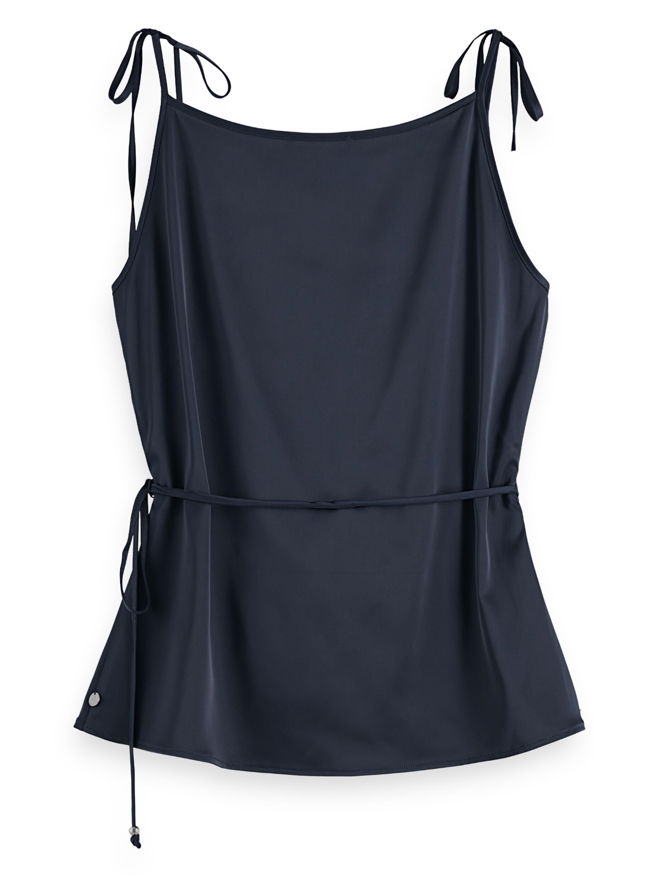 Satin Tank Top | Midnight Blue