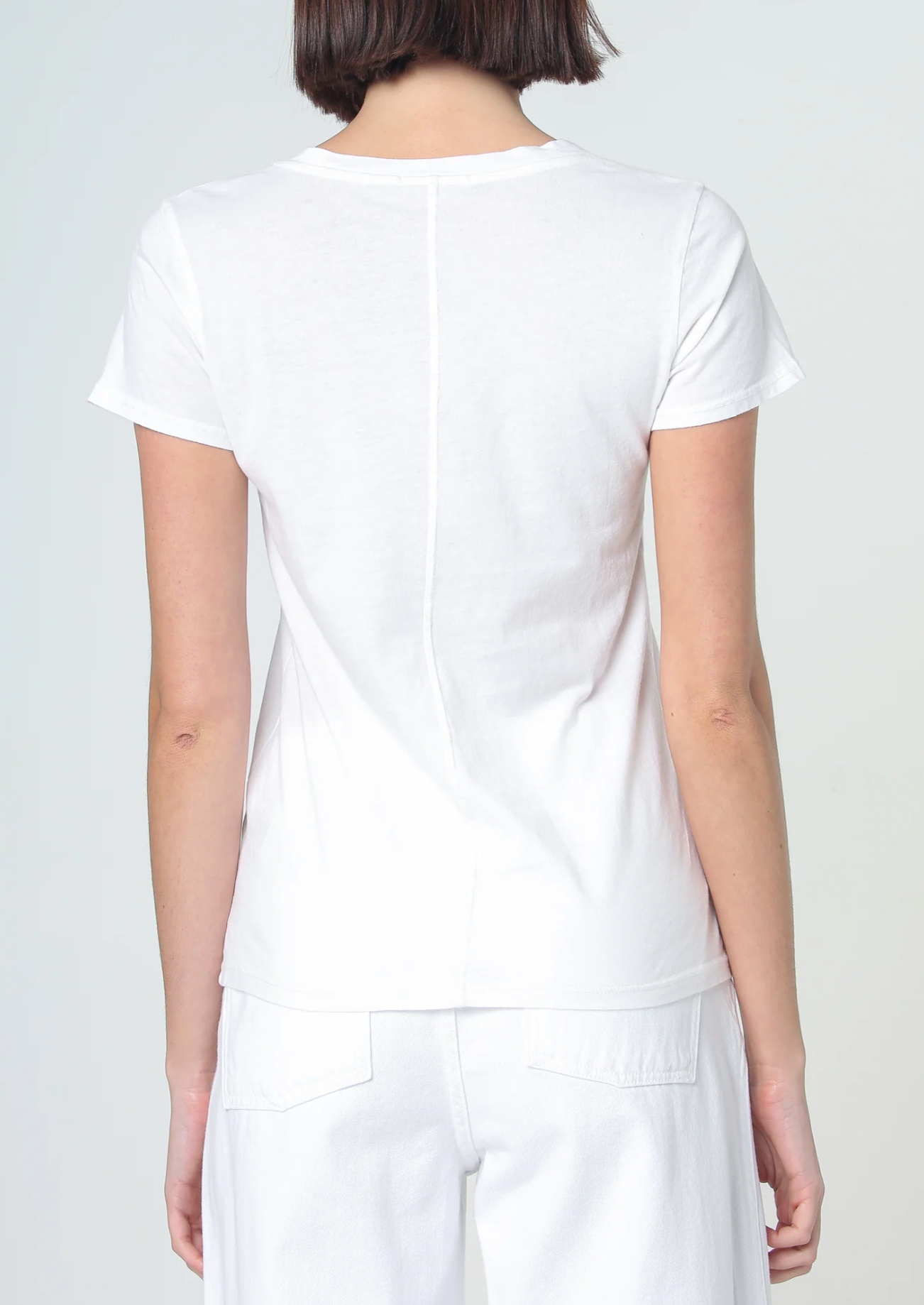 White Supima Cotton V-Neck T-Shirt