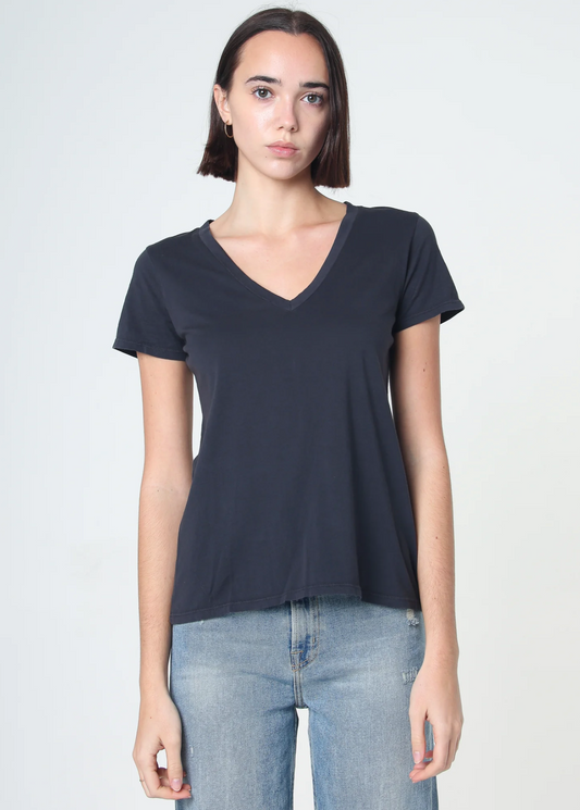 Black Supima Cotton V-Neck T-Shirt