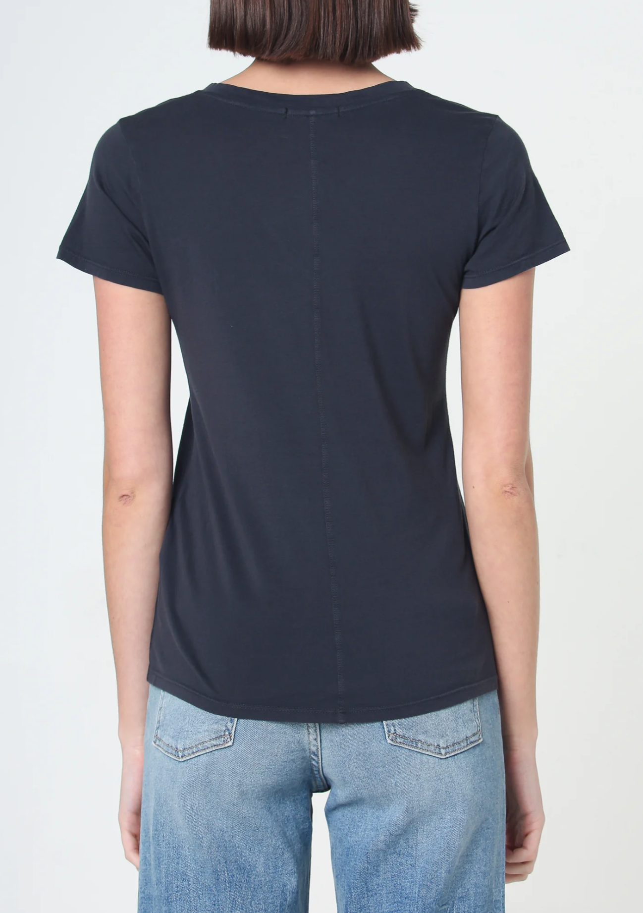 Black Supima Cotton V-Neck T-Shirt