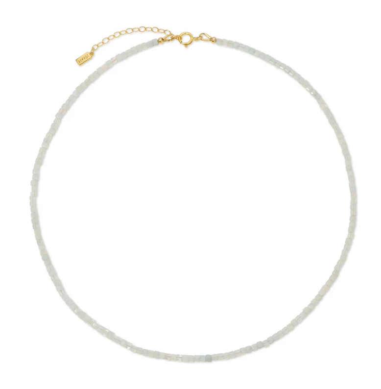 Sidekick Aquamarine Bead Necklace