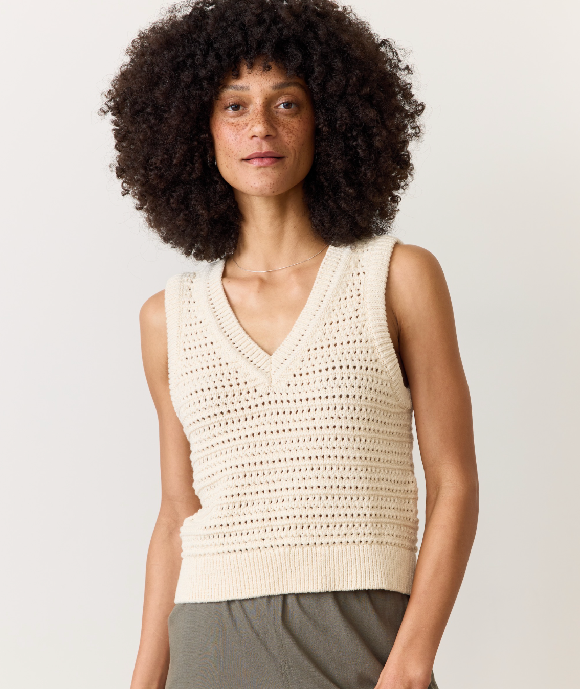 Montecito Sweater Vest | Cream