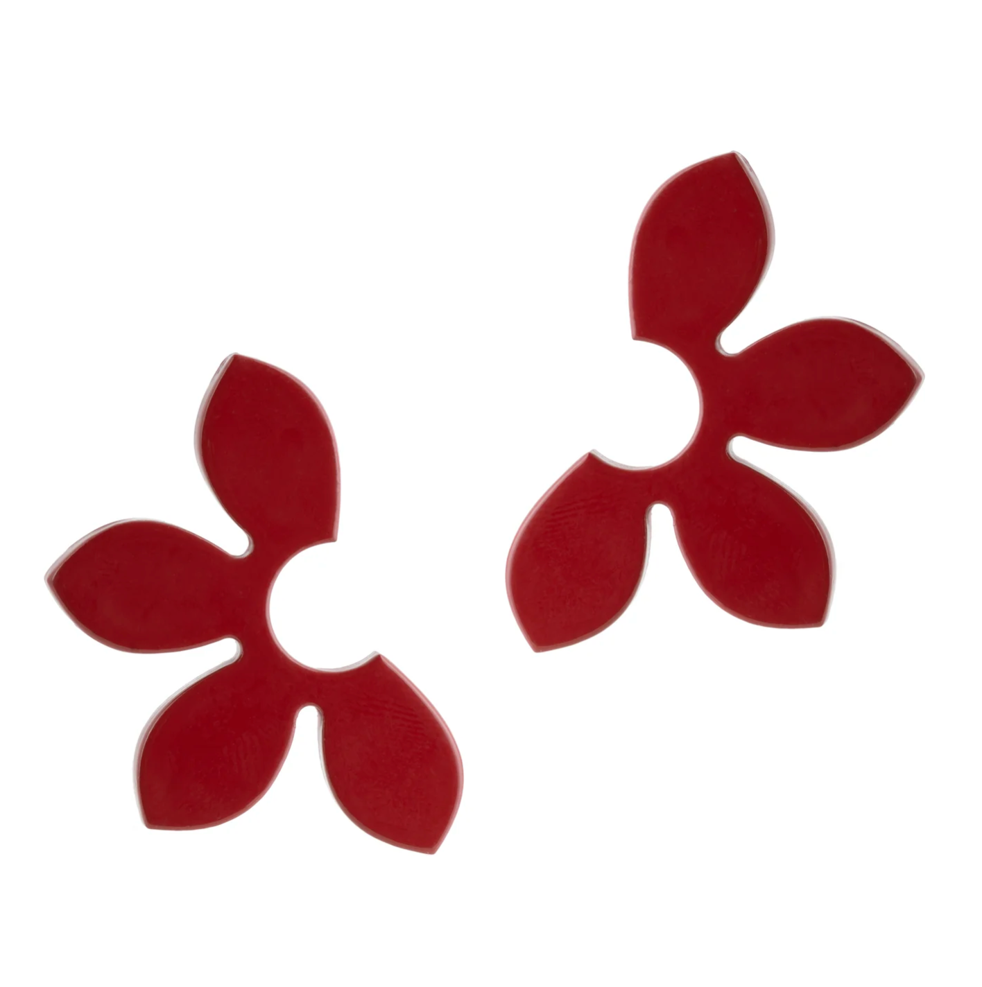 Burgundy Petal Earrings