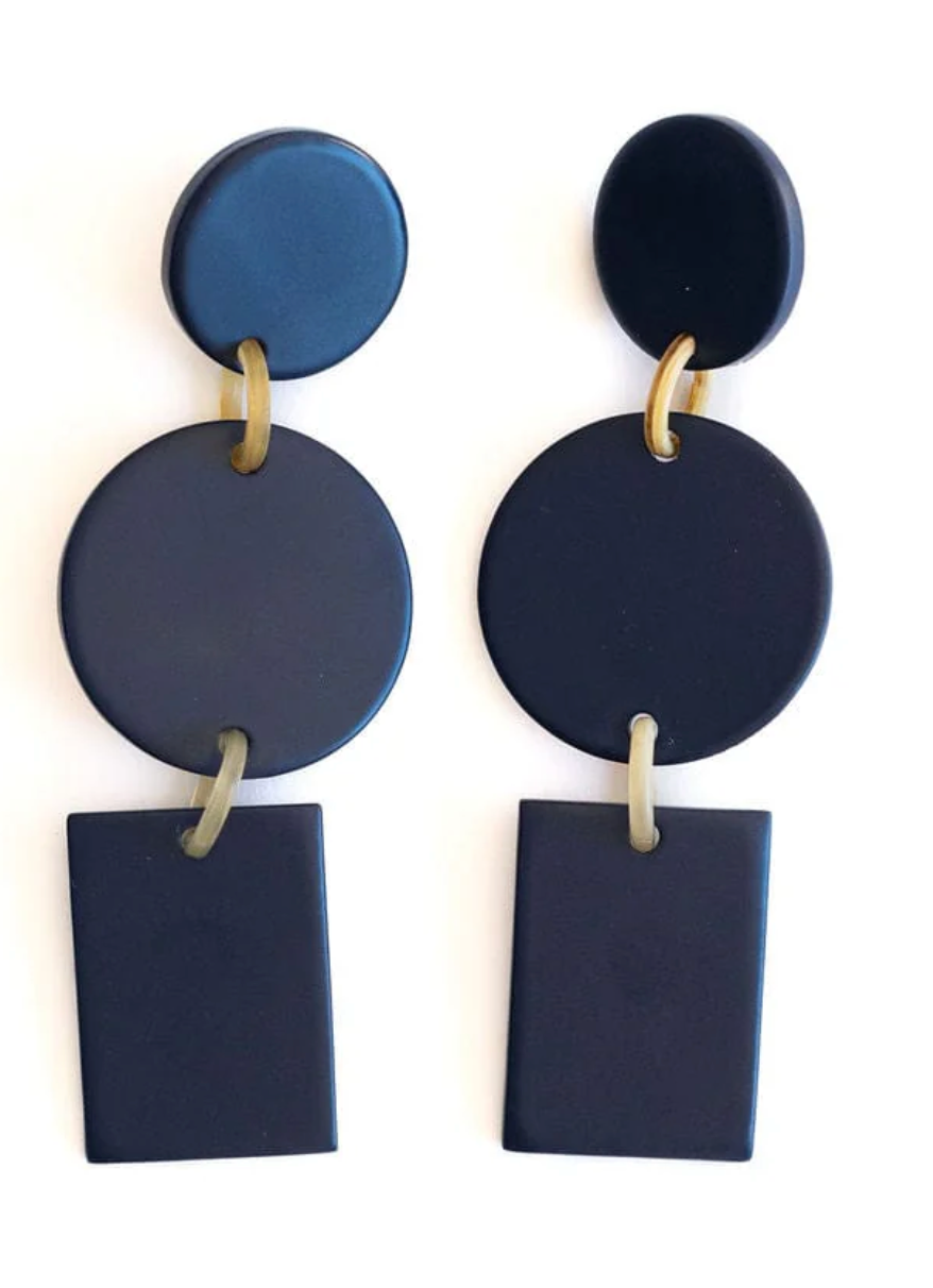 Navy Harbor Earrings