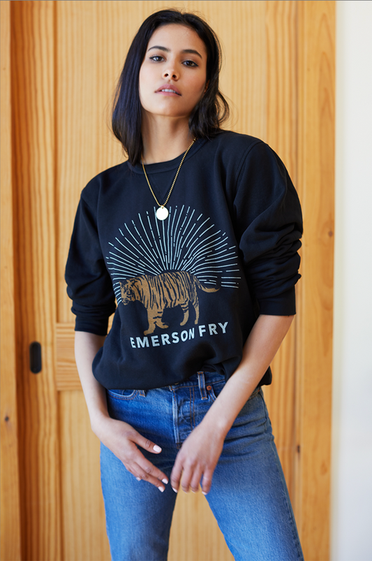 Emerson Fry Tiger Sweatshirt | Black