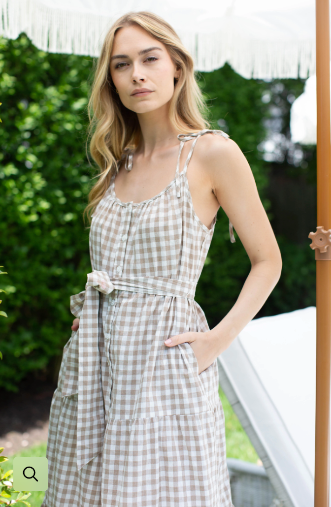 Marea Siesta Dress | Dune Gingham