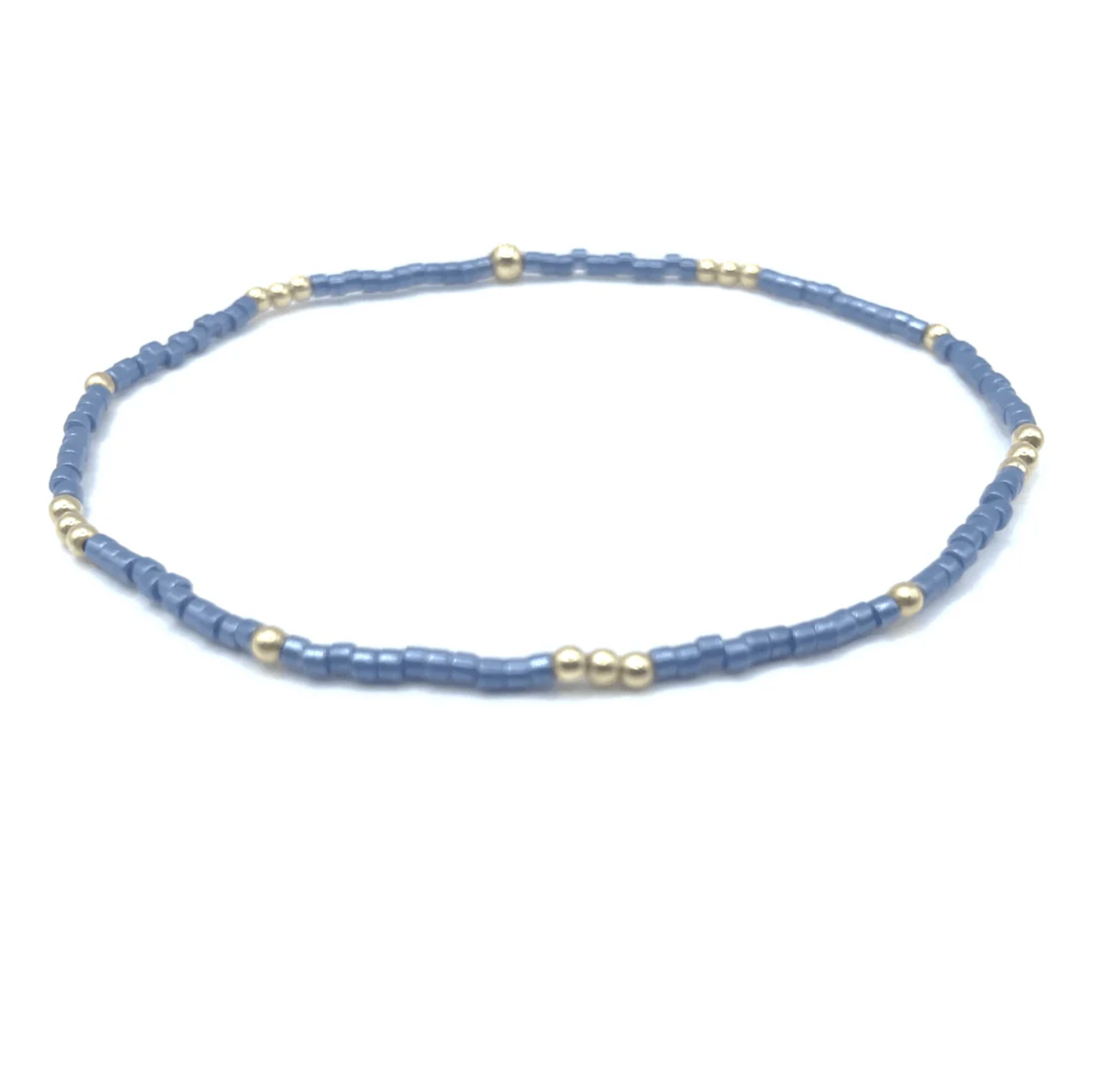 2mm Newport Steel Blue + Gold Filled Waterproof Bracelet