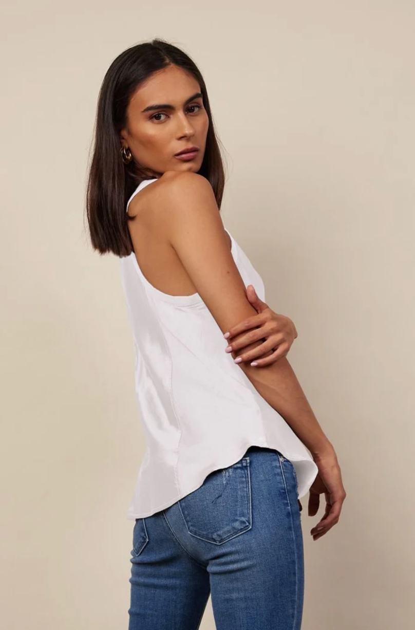 Bridget Silky Racer Tank