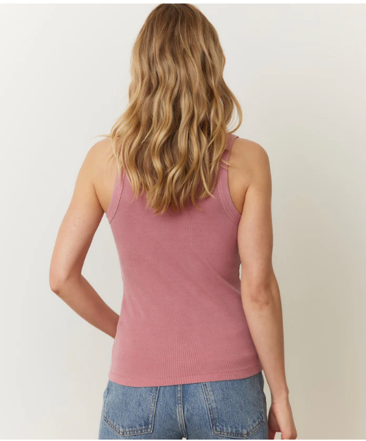 Lexi Rib Scoop Tank | Brick