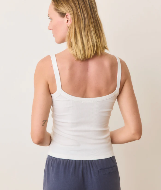 Lexi Rib Sun-In Cami | White