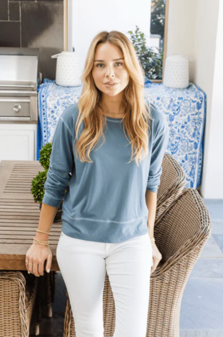 Dylan Lounge Tee | Slate Blue