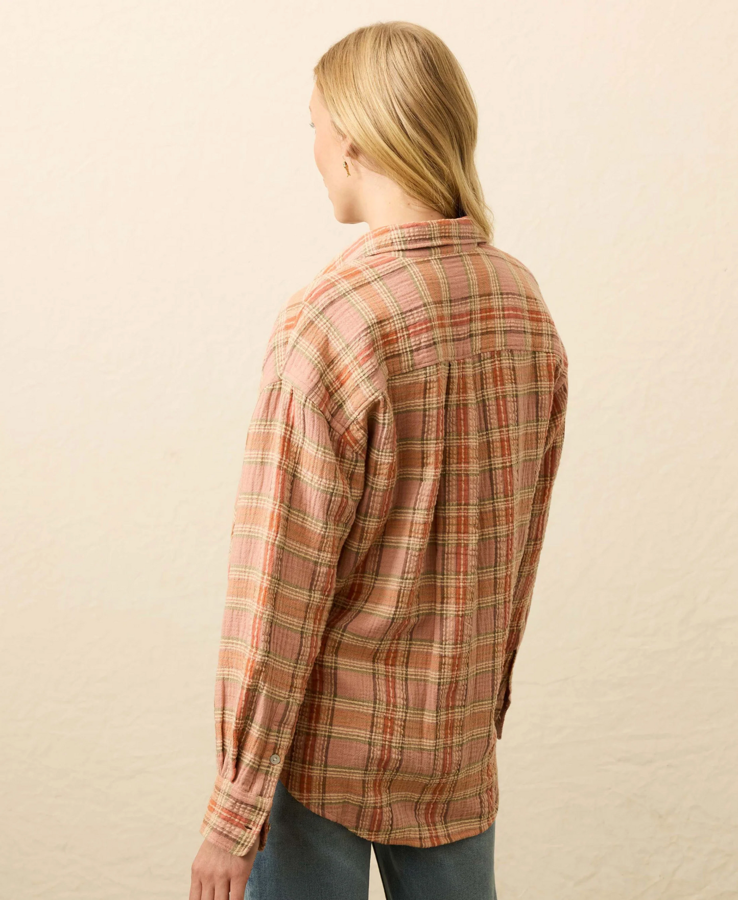 Faherty Dune Cotton Gauze Relaxed Shirt | Tinted Rose