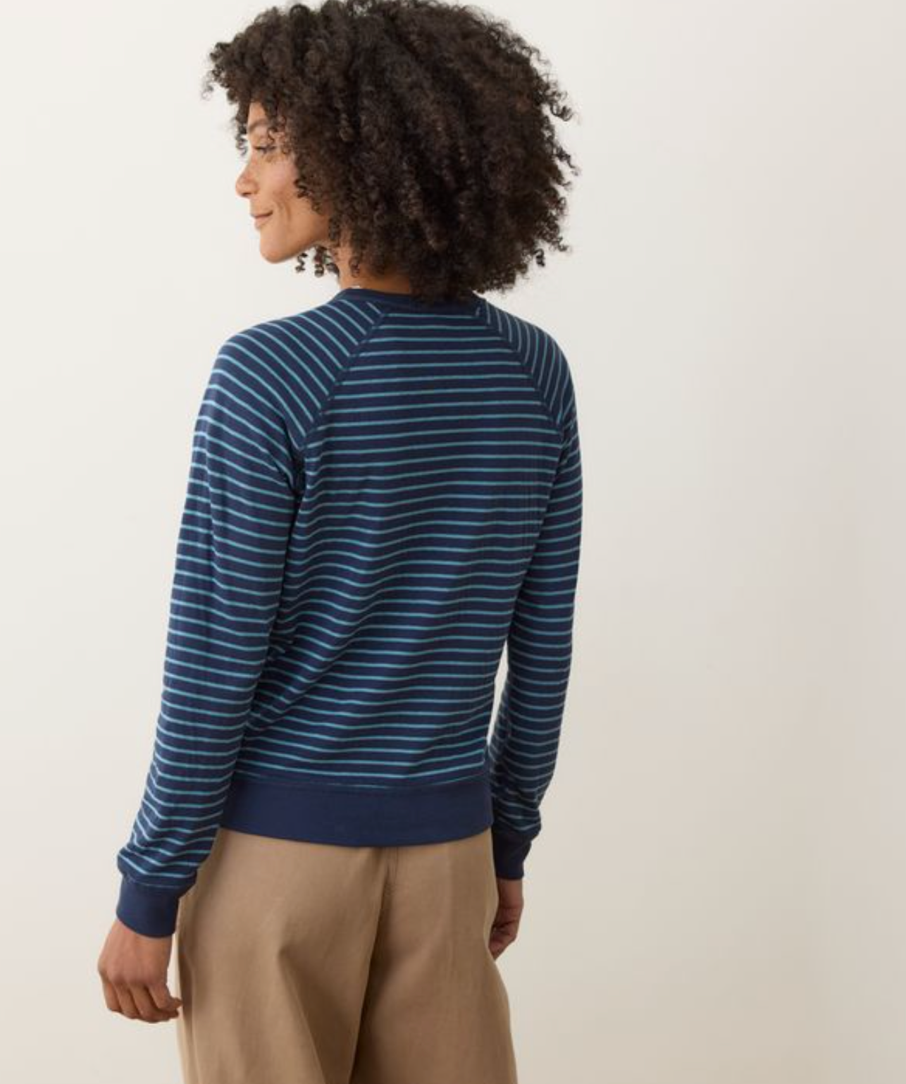 Reversible Raglan Sweater | Moonlit Blue
