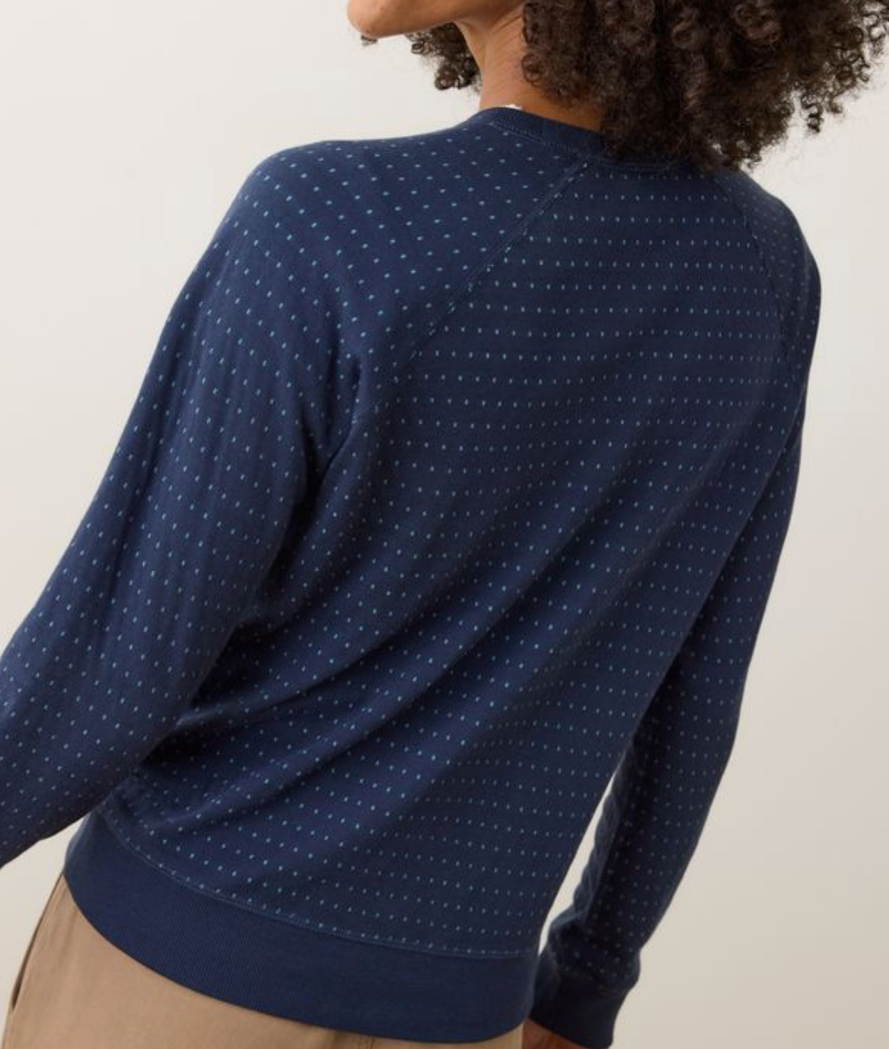 Reversible Raglan Sweater | Moonlit Blue