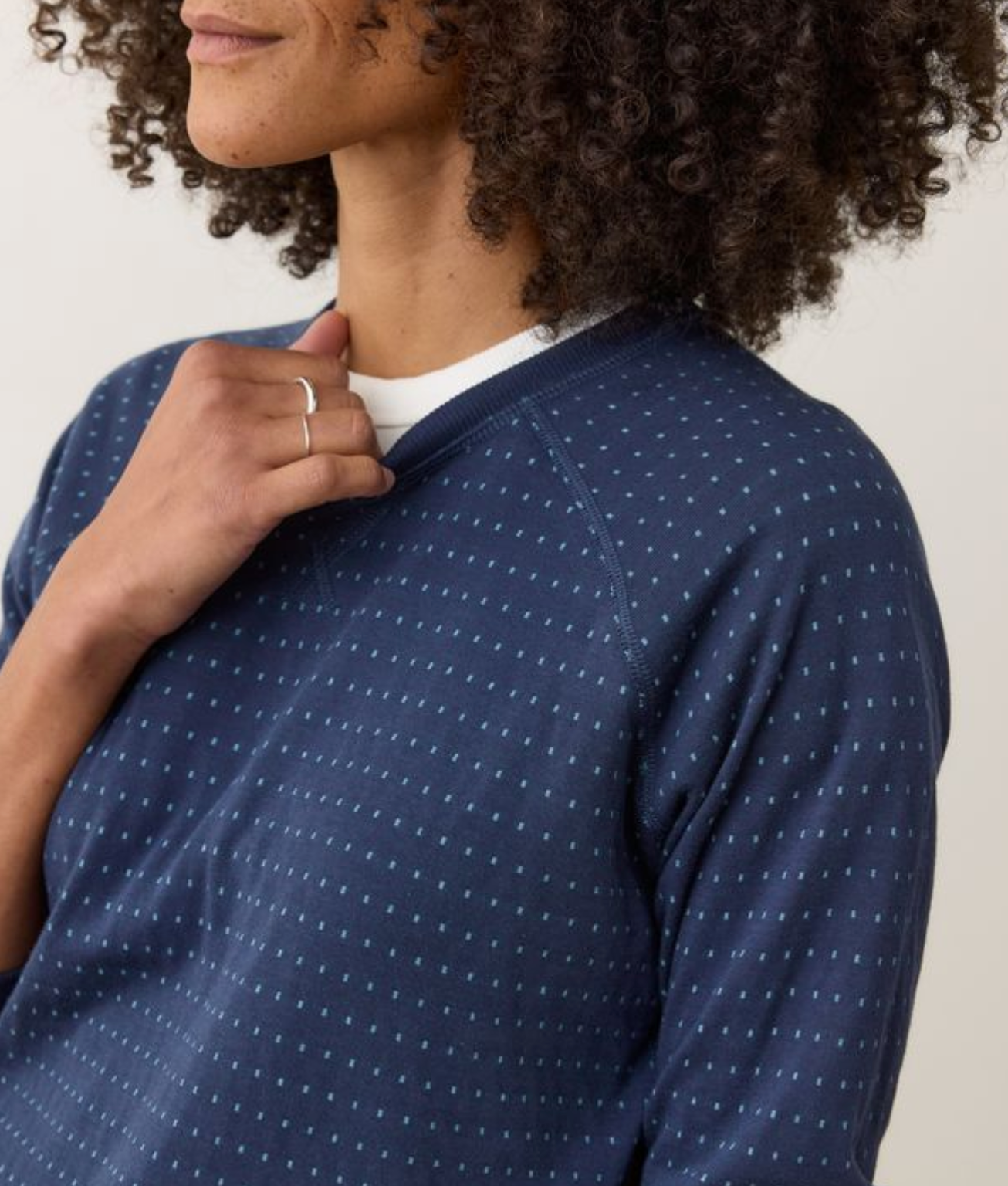 Reversible Raglan Sweater | Moonlit Blue