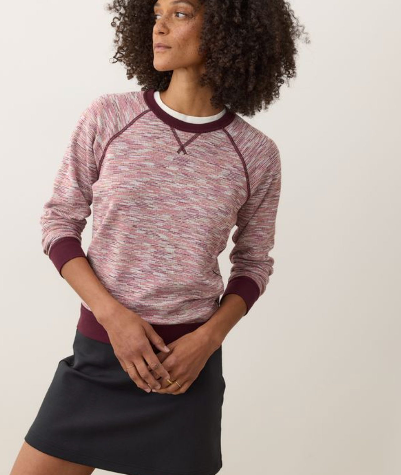 Reversible Raglan Sweater | Warm Multi