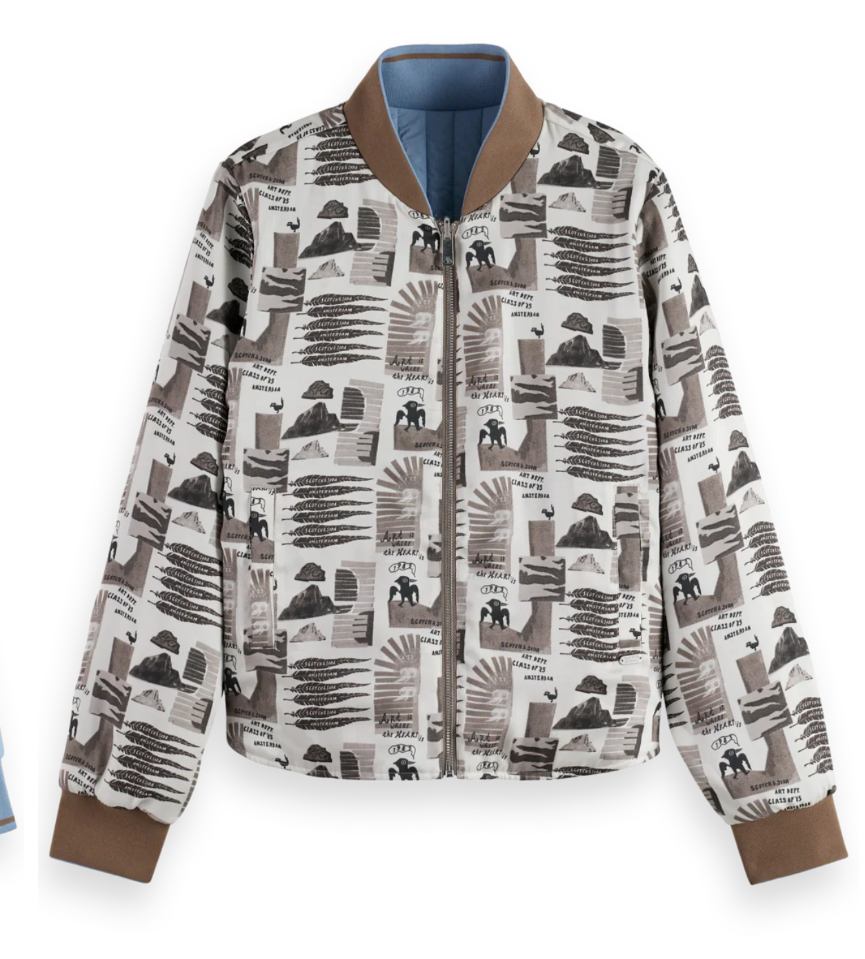 Scotch & Soda Reversible Printed & Quilted Bomber