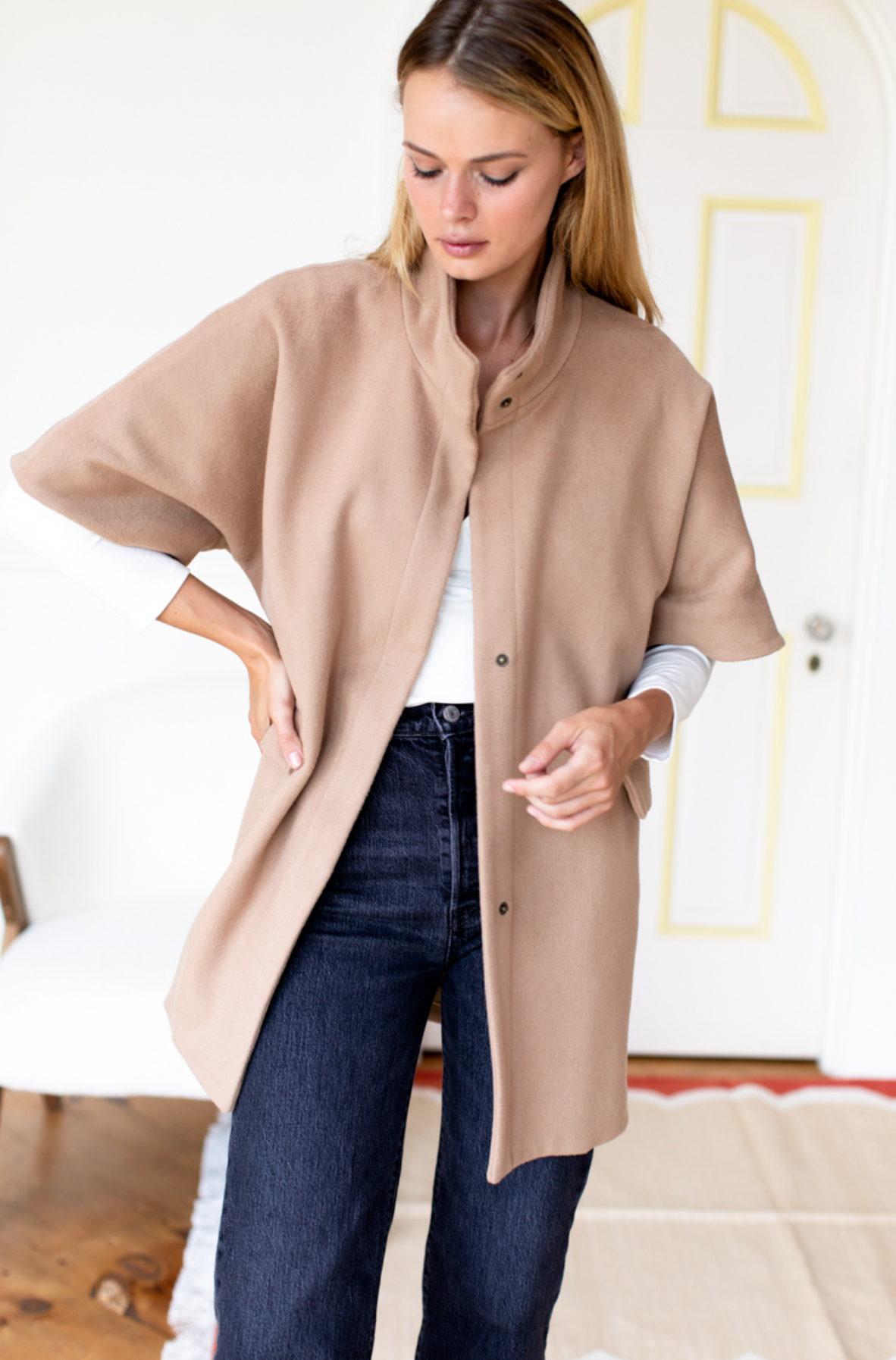 Emerson Fry Layering Jacket | Camel Wool Cashmere