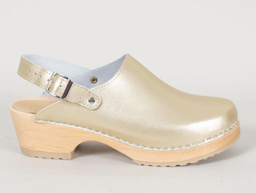 Maguba Berkeley with heel strap Gold Comfy Natural