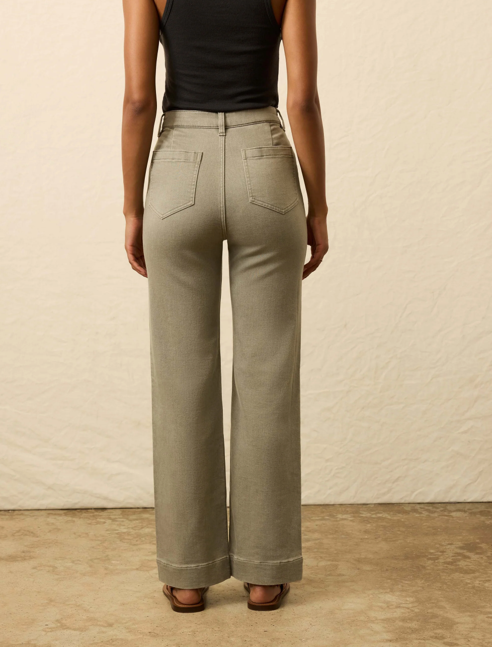 Stretch Terry Patch Pocket Ankle Pant | Coastal Sage