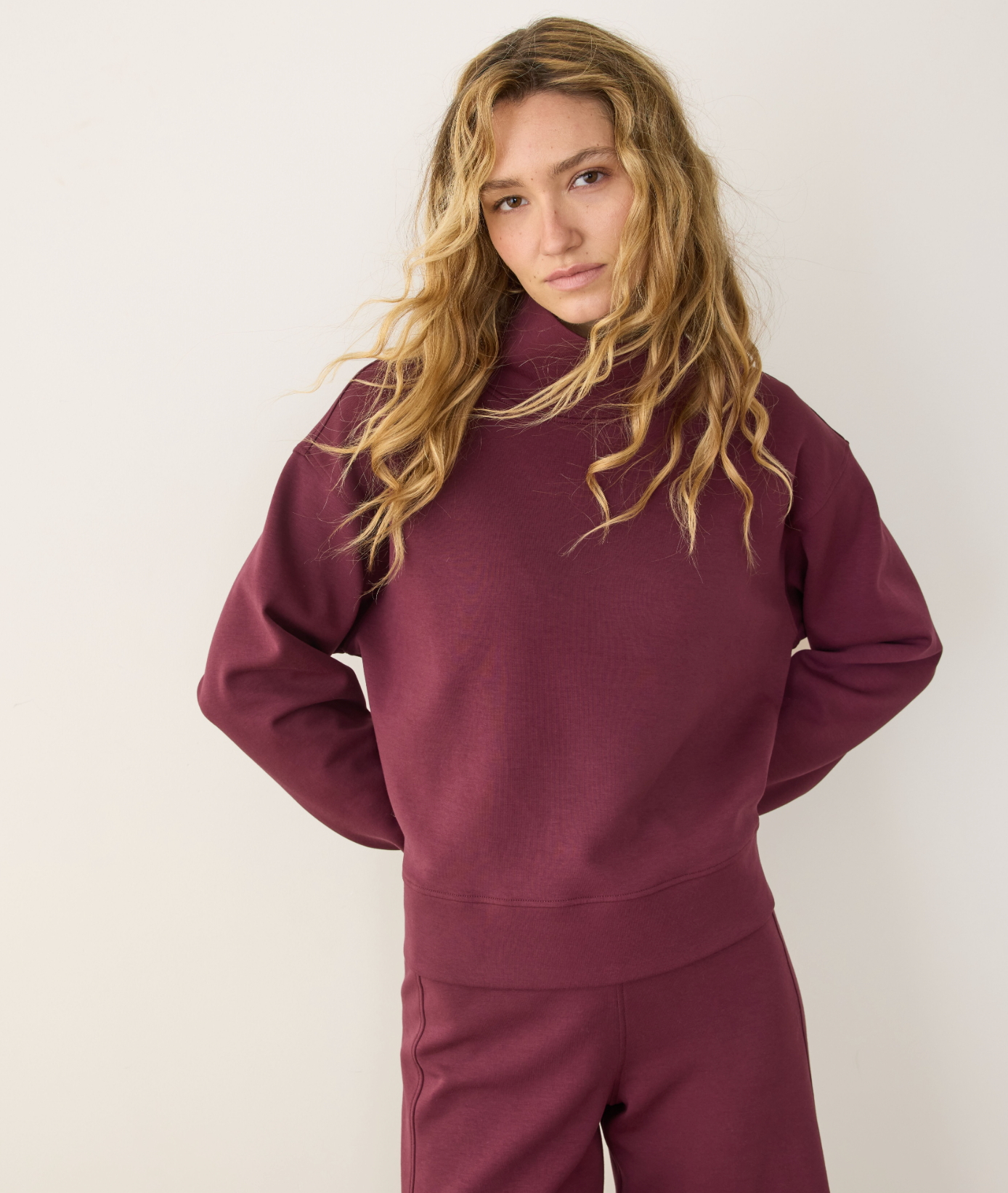 Nova Mock Neck Sweatshirt | Fig