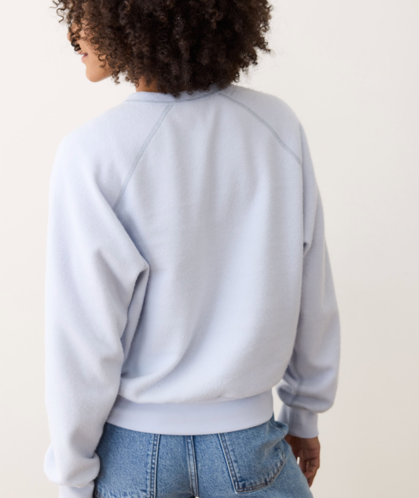 Cloud 9 Fleece Reversible Crewneck | Soft Chambray