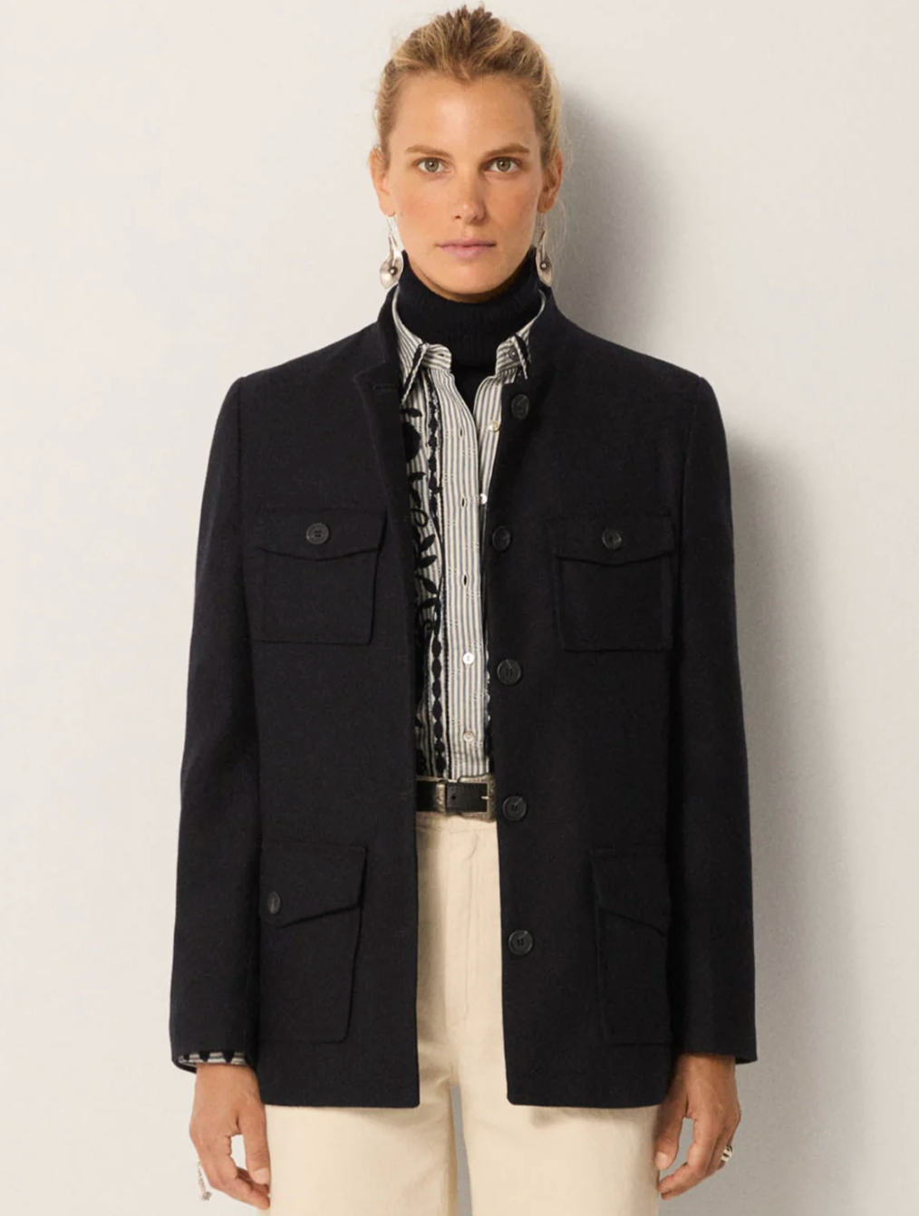 Lucien Army Jacket | Marine