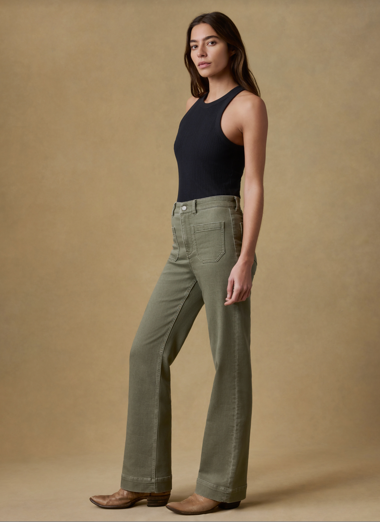 Stretch Terry Patch Pocket Pant | Island Olive