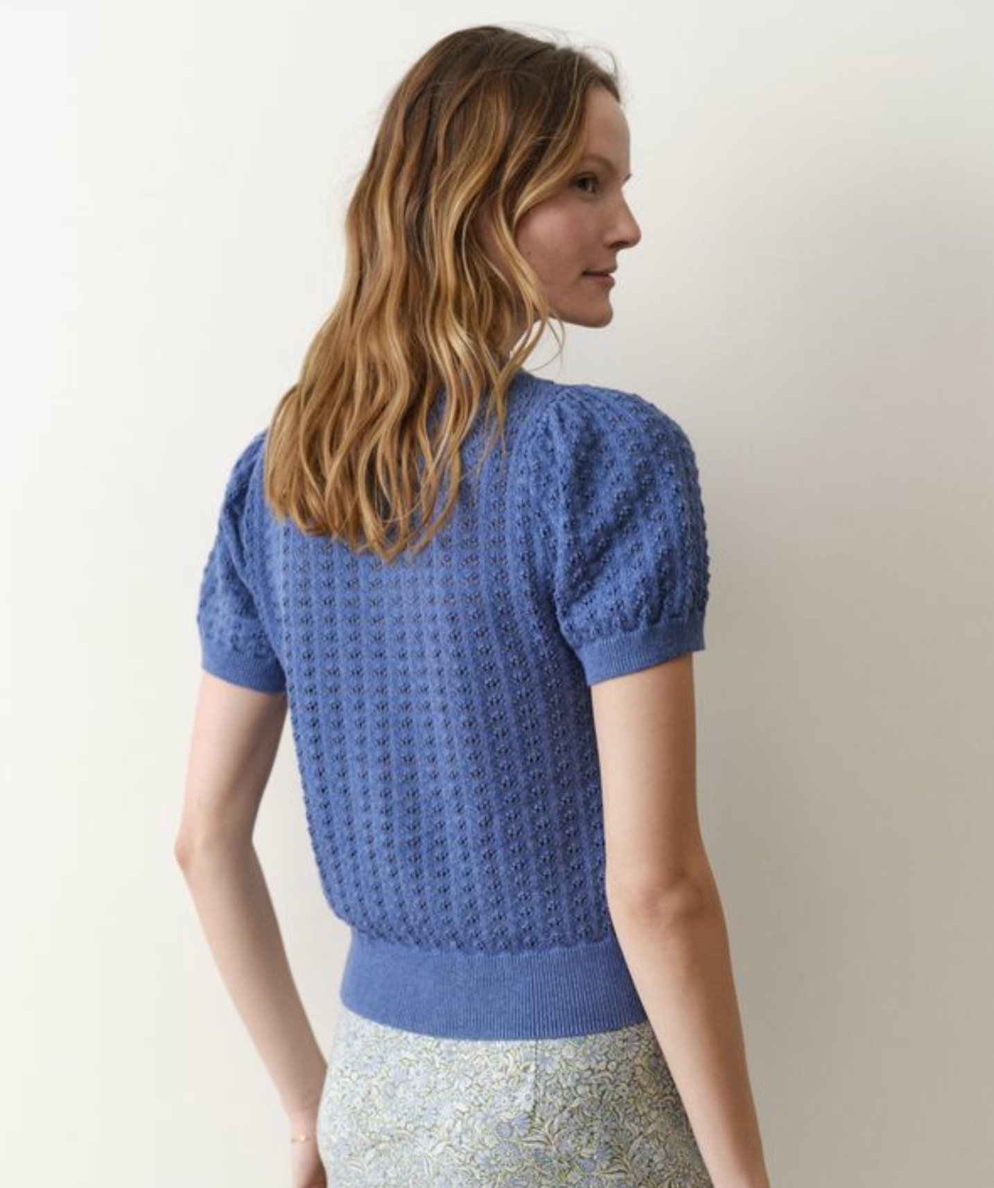 Ellie Puff Sleeve Sweater | Bluebell