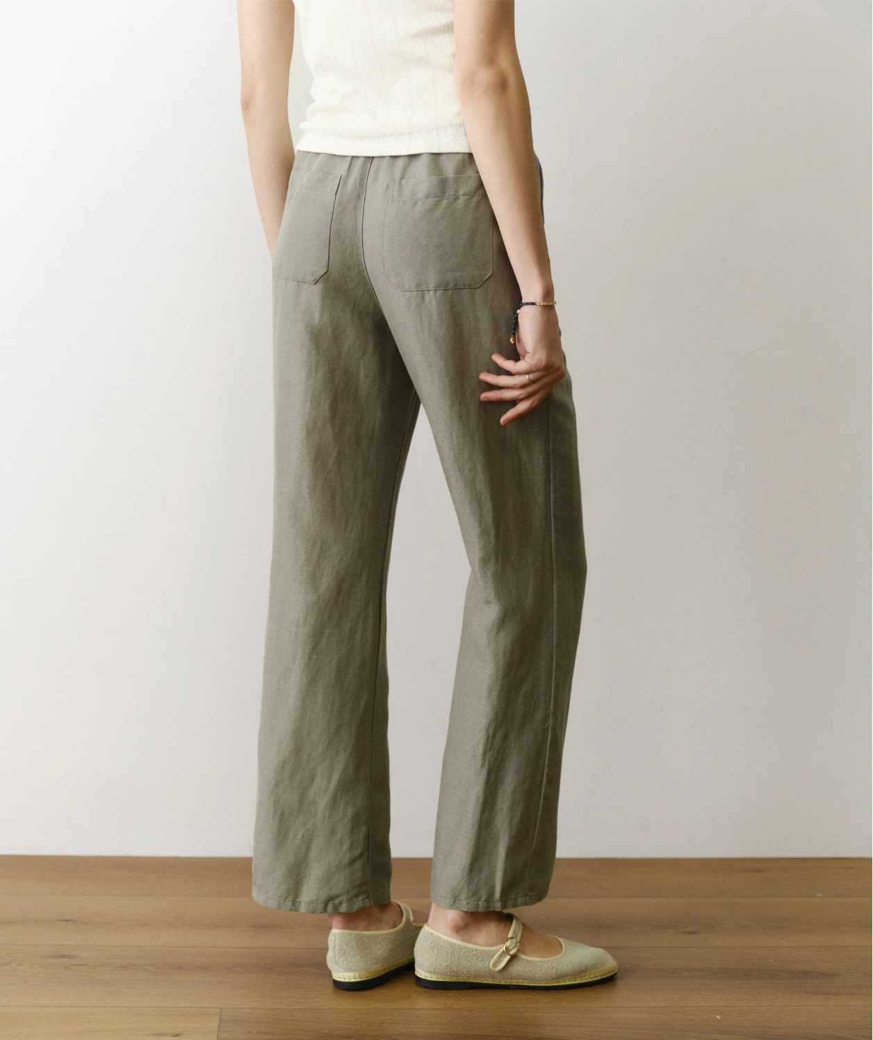 Linen Drawstring Pant | Sea Spray