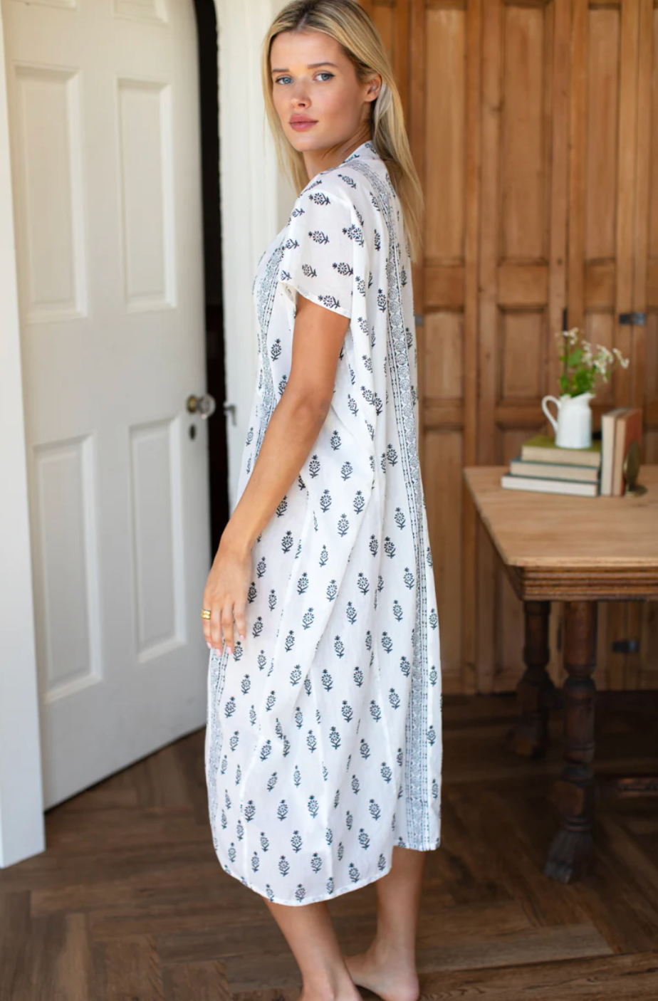 Emerson Fry Francina Caftan | Marguerite 2 Ivory Organic