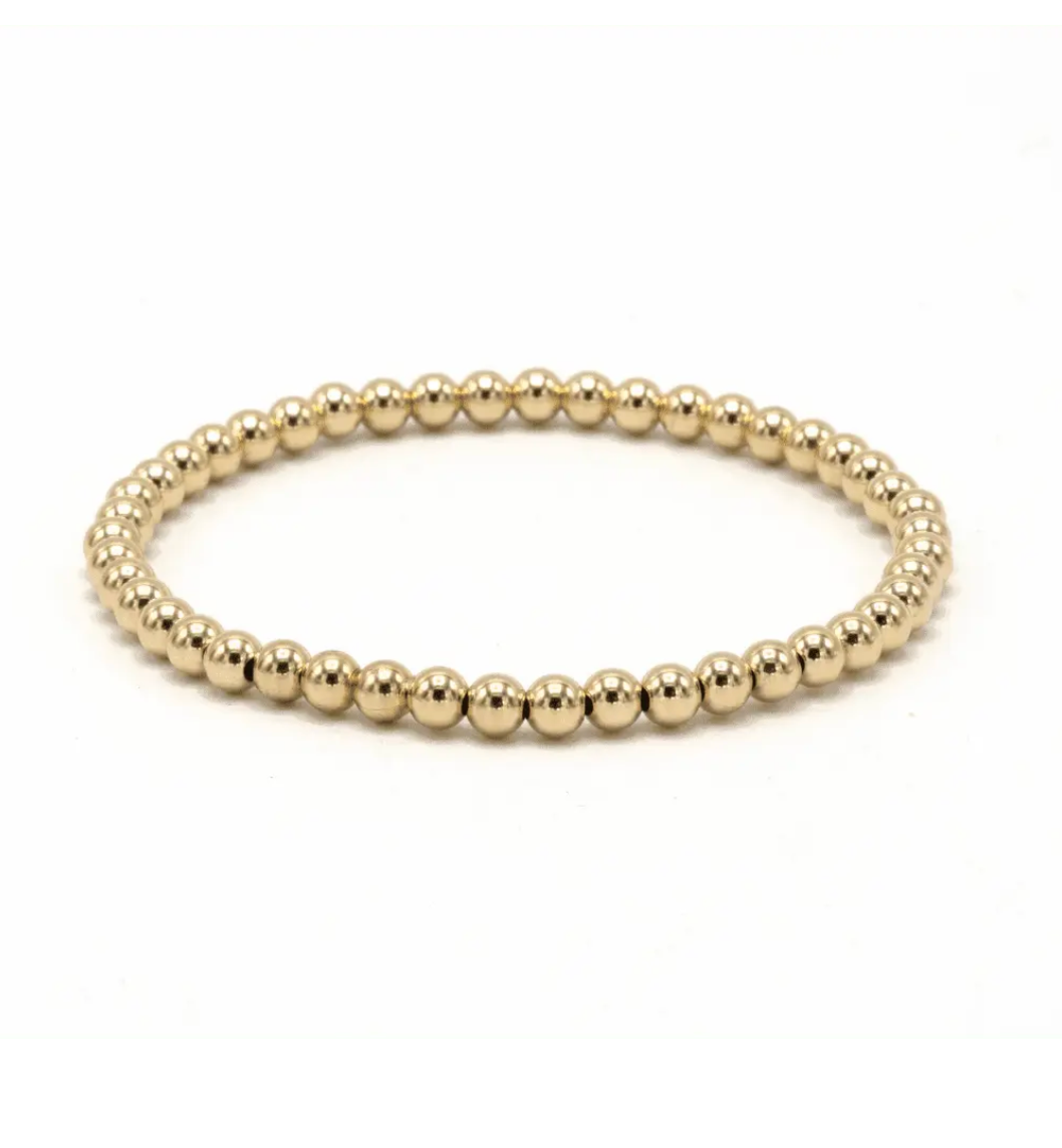 4mm 14k Gold Filled Karma waterproof bracelet