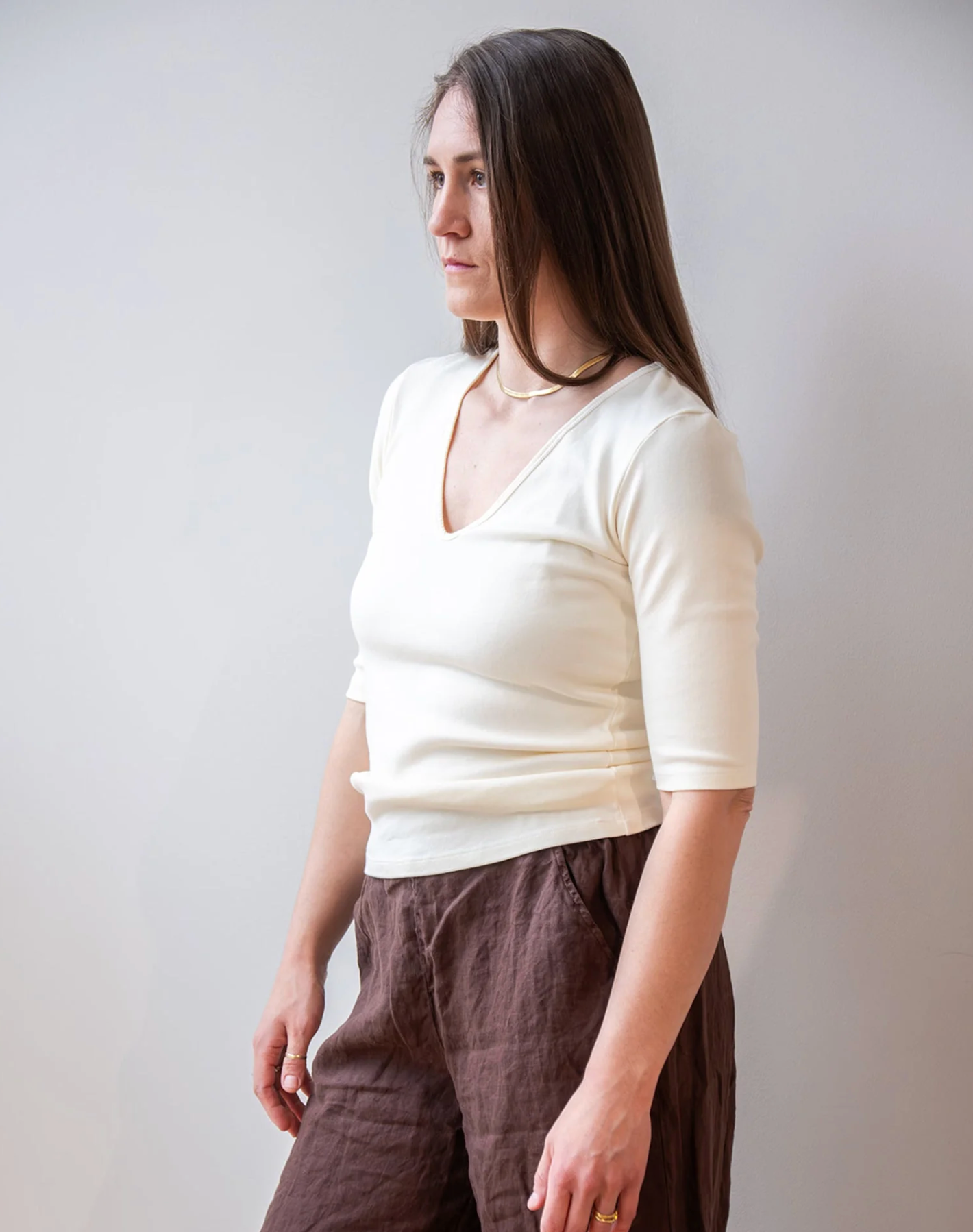 Prairie Underground BB Soft V Tee | Cream