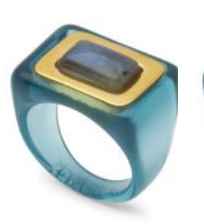 Deep Sea Blue Resin Ring | Labradorite (DSB-LA)